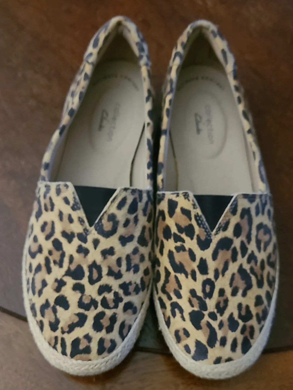 Clarks - Leopard Print Slip-On Espadrilles - Women Size 7M